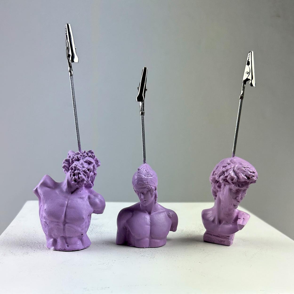Lila Rengi Laocoon, Ares ve David Heykel Not Tutucu 3'lü Set