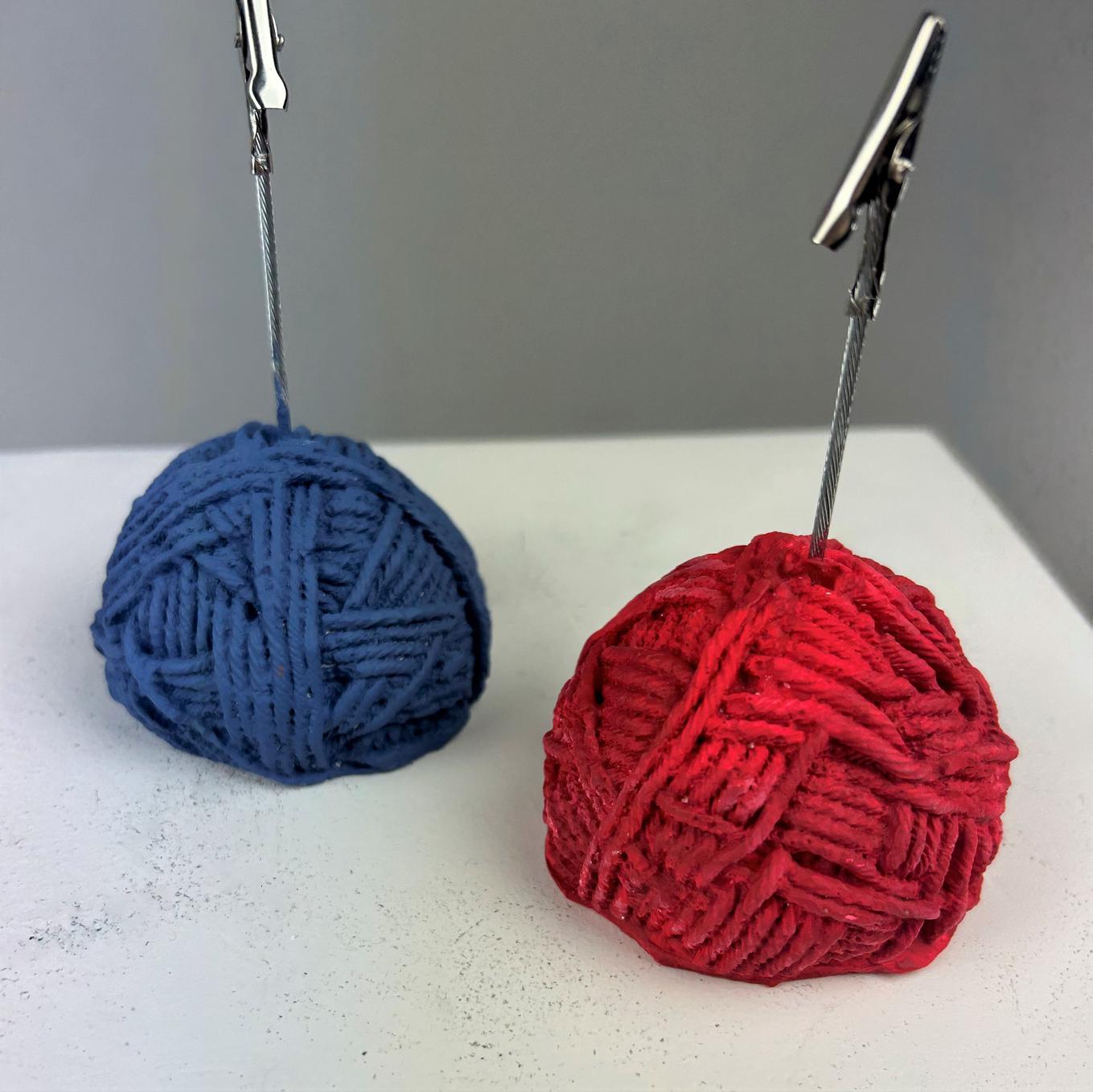 Top Yumak Not Tutucu 2'li Set (Kırmızı -gri mavi )