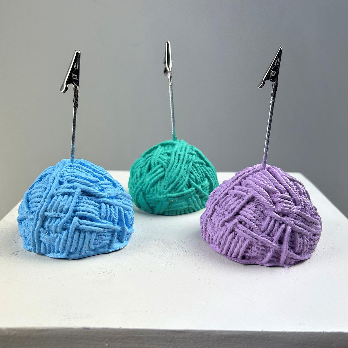 Top Yumak Not Tutucu 3'lü Set (açık mavi - buz yeşili - lila)