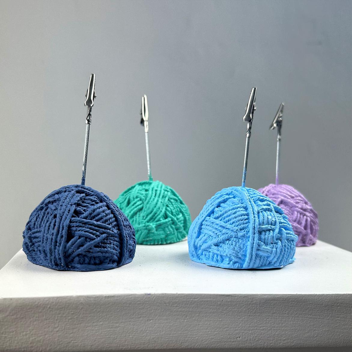 Top Yumak Not Tutucu 4'lü Set (açık mavi - buz yeşili - lila-gri mavi)