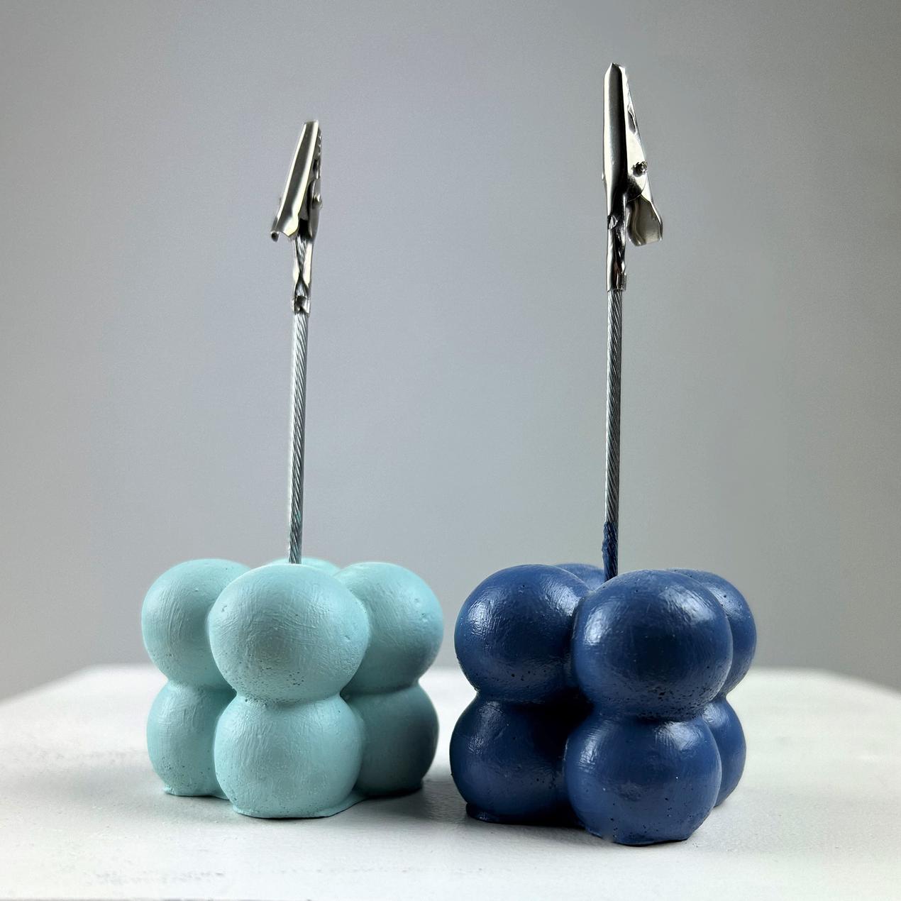 Bubble 2'li Not Tutucu Set (Nane-Gri Mavi)