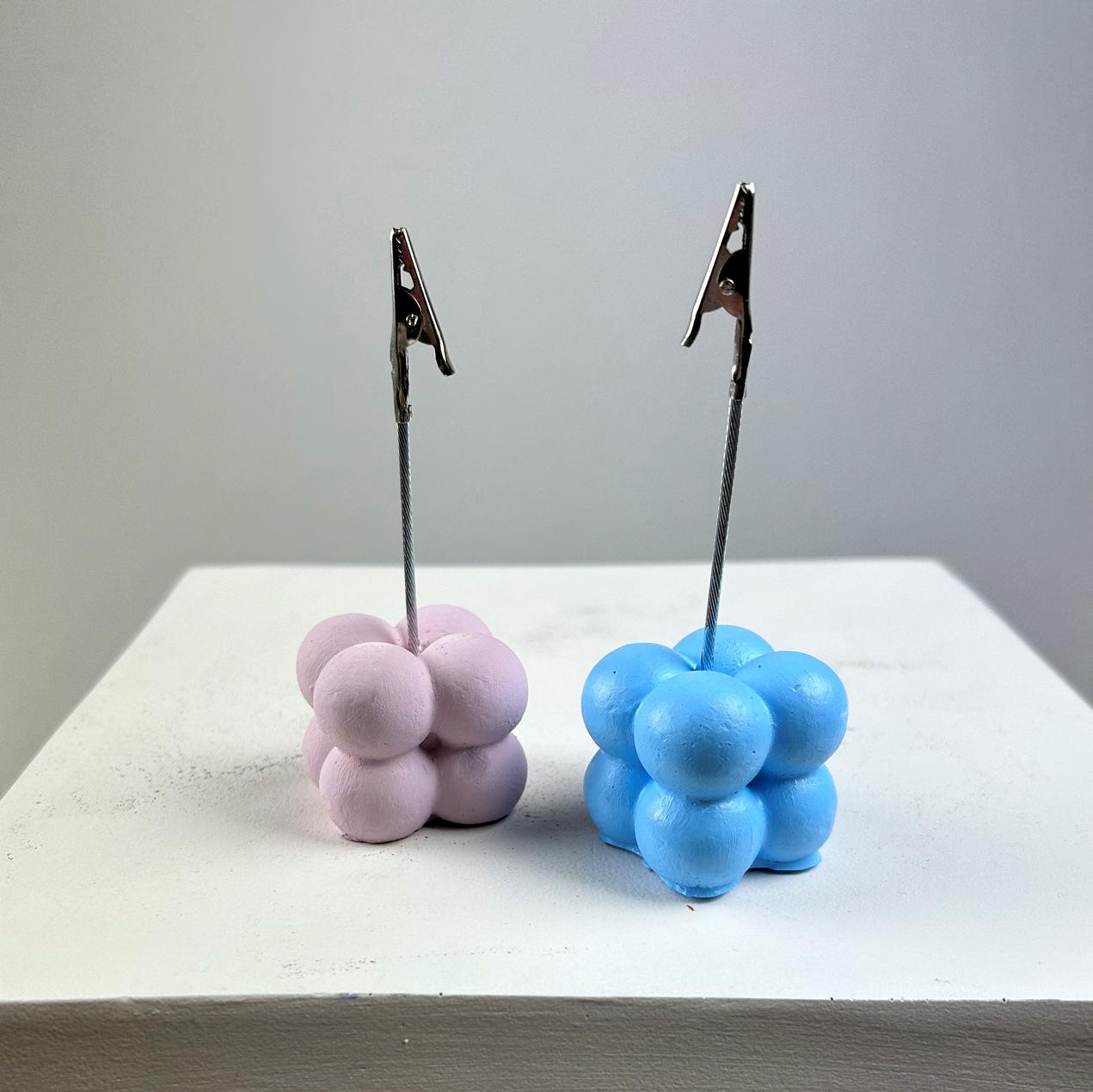 Bubble 2'li Not Tutucu Set (Pembe Buyu-Açık Mavi)