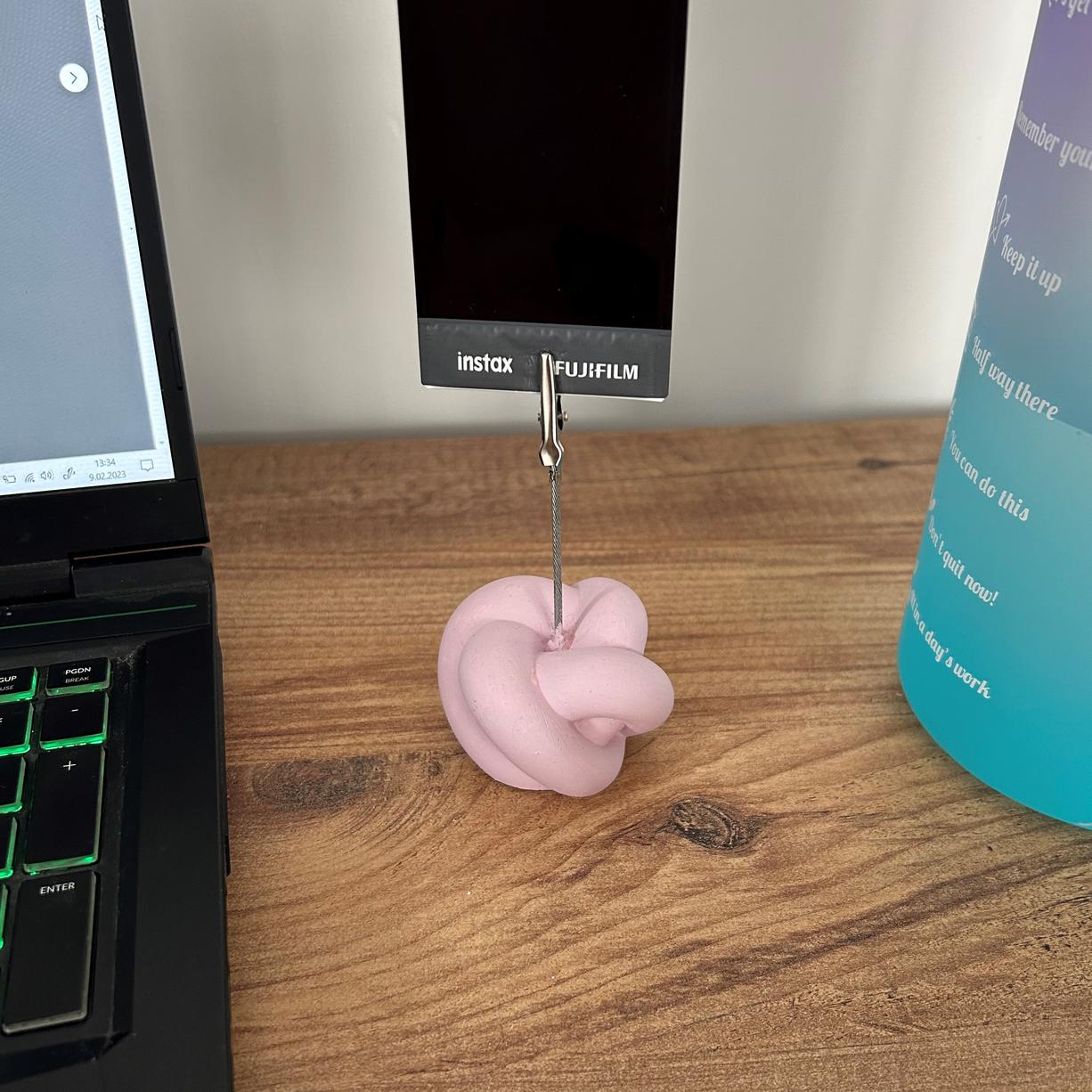 Pembe Düğüm Not Tutucu
