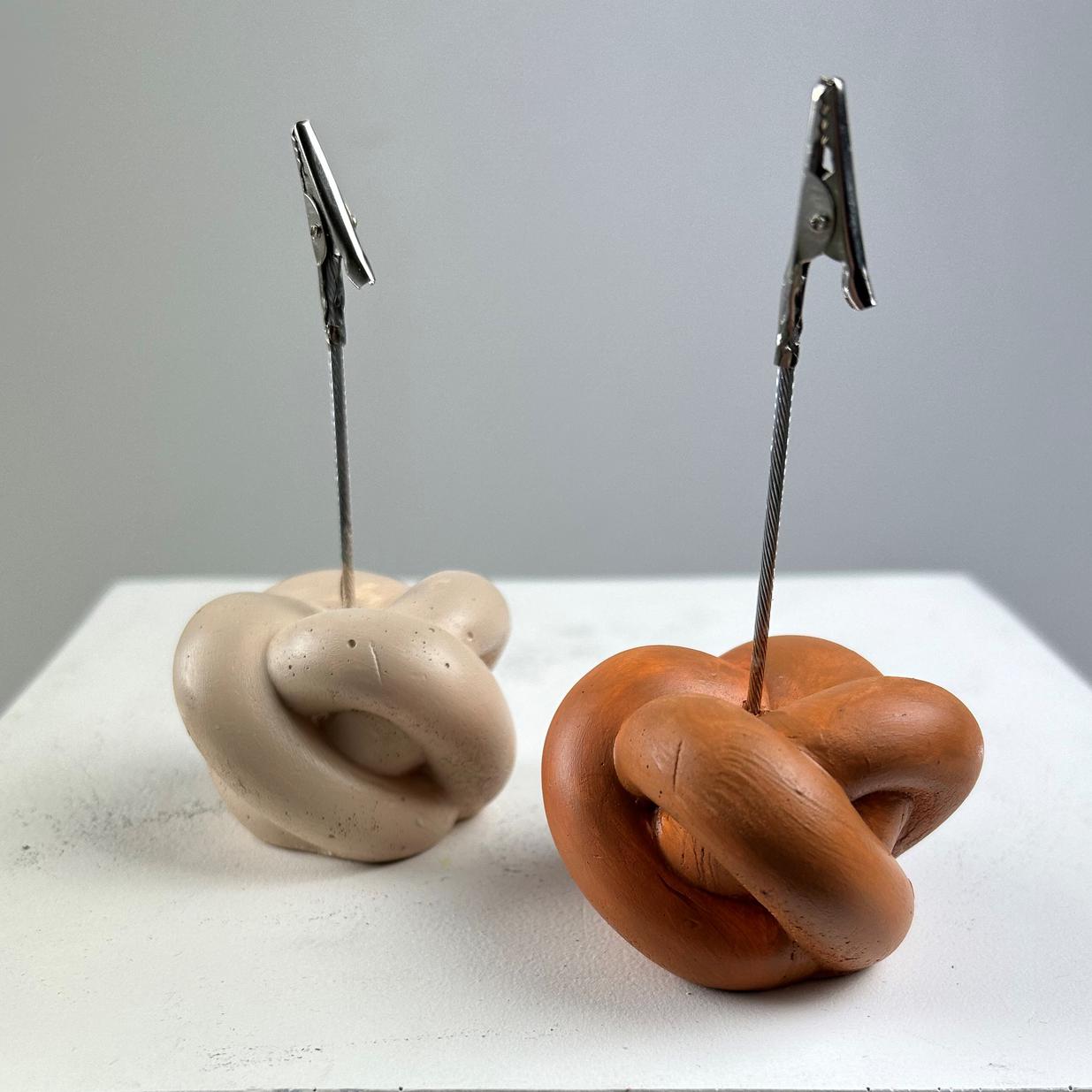 Düğüm 2'li Not Tutucu Set (Latte-Terracota)
