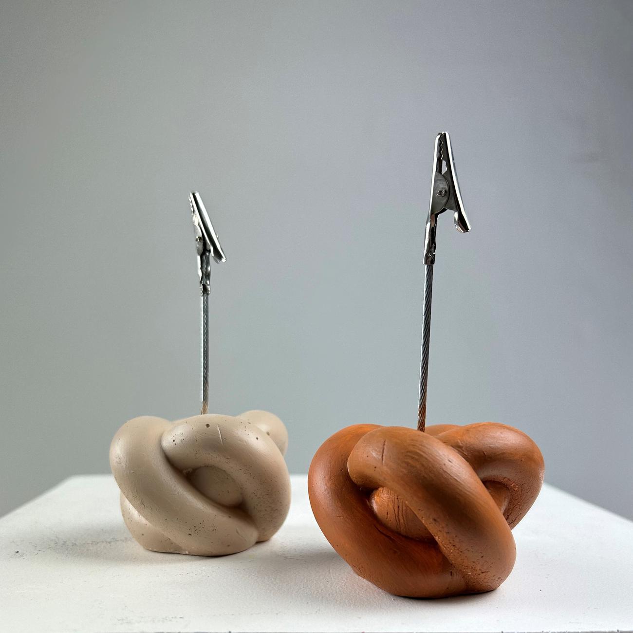 Düğüm 2'li Not Tutucu Set (Latte-Terracota)