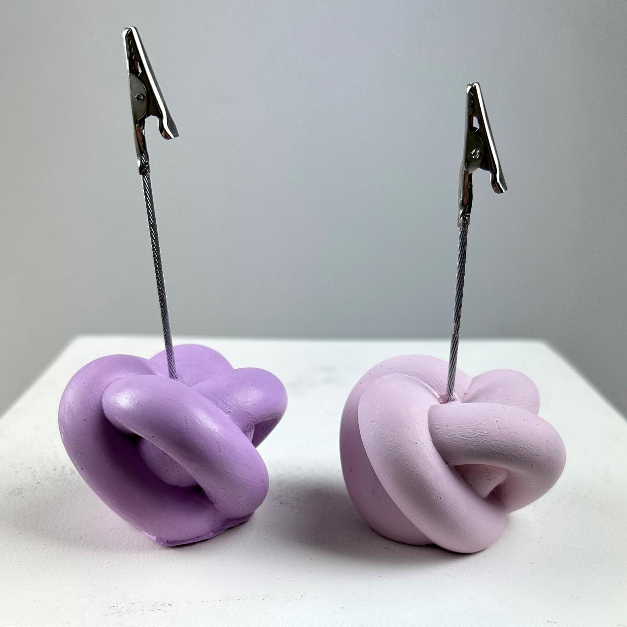 Düğüm 2'li Not Tutucu Set (Pembe - Lila)