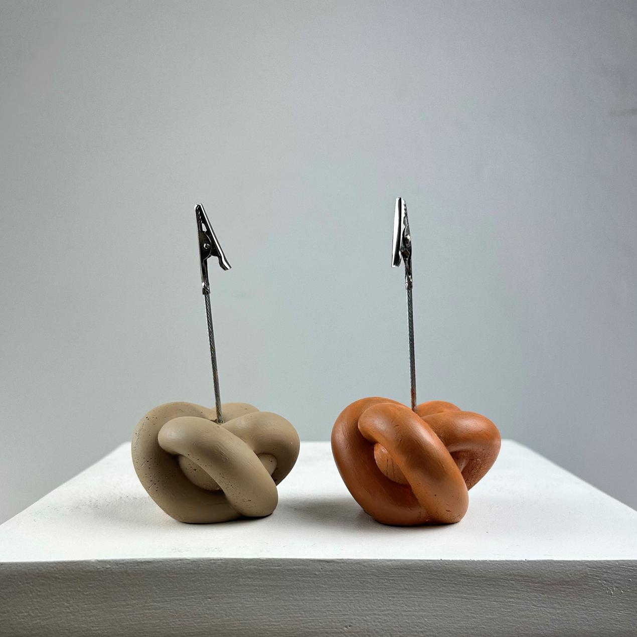 Düğüm 2'li Not Tutucu Set (Kese kağıdı - Terracota)
