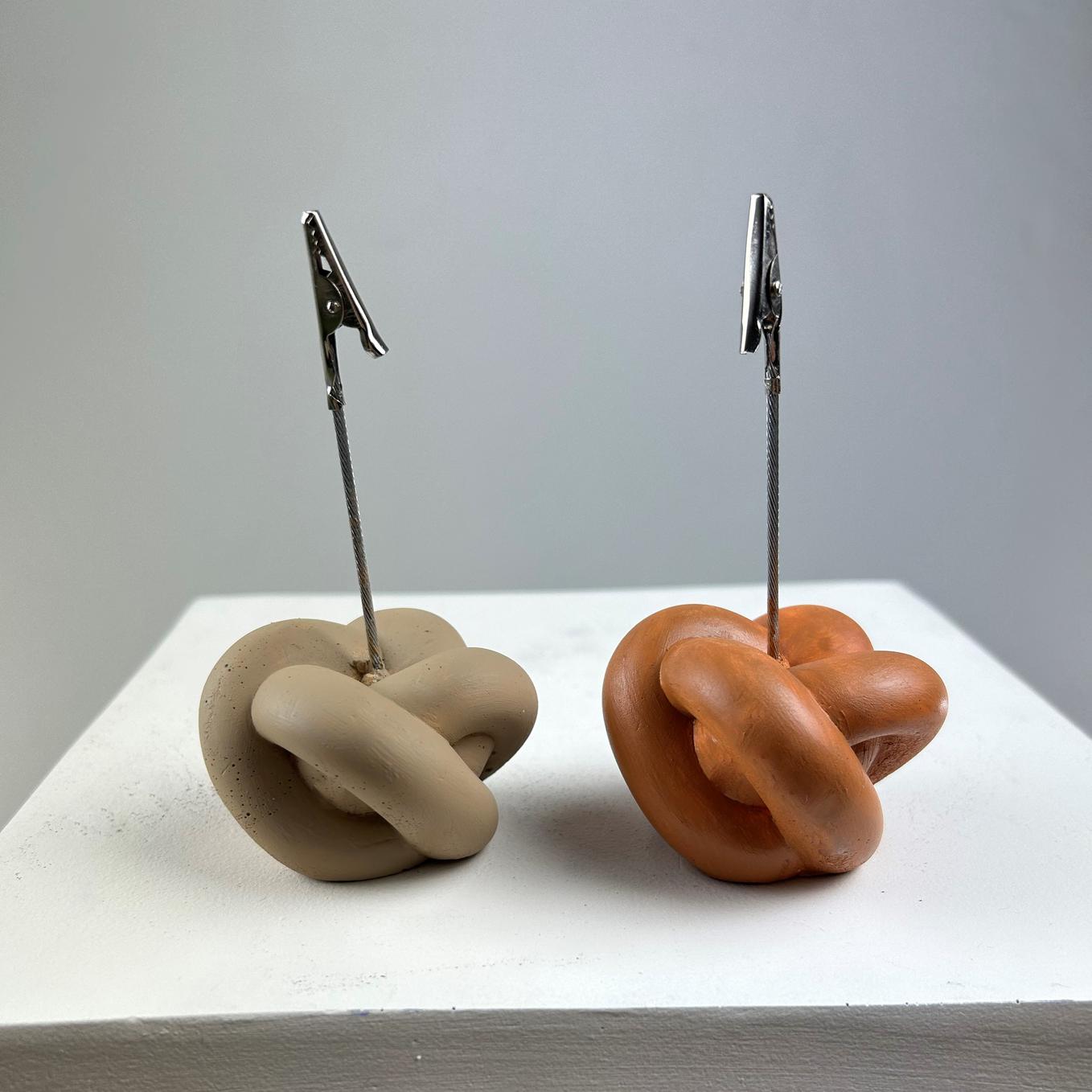 Düğüm 2'li Not Tutucu Set (Kese kağıdı - Terracota)