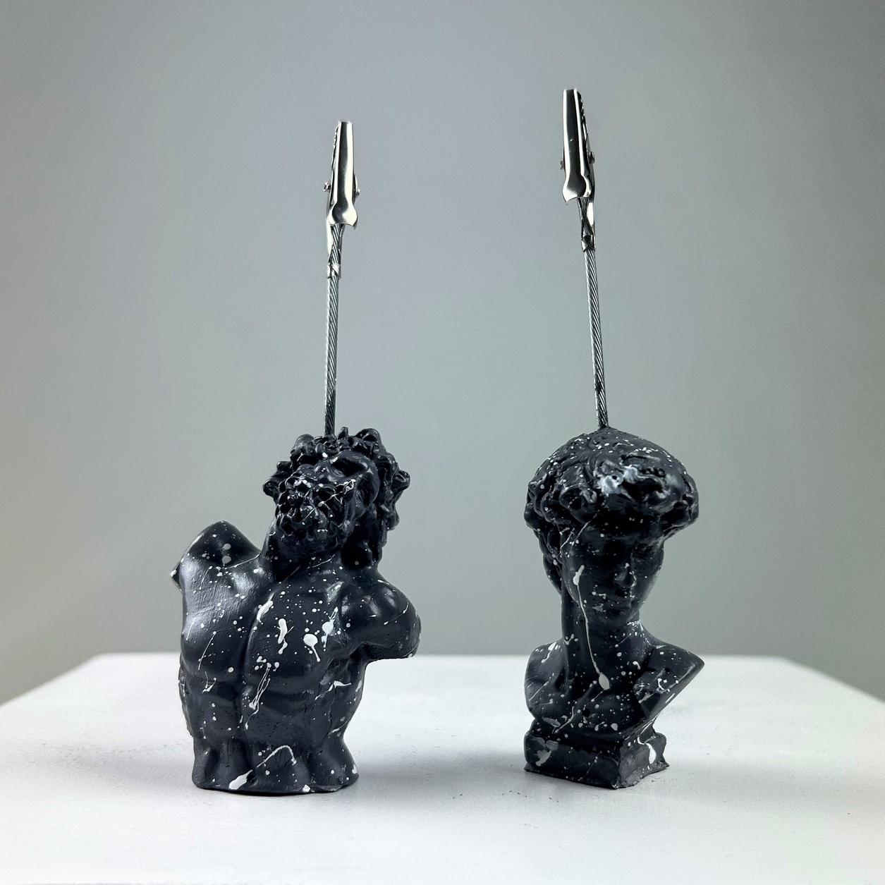 David Laocoon White Splash 2'li Heykel Not Tutucu Set