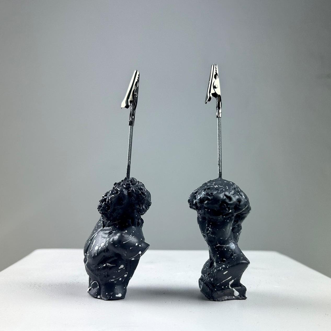 David Laocoon White Splash 2'li Heykel Not Tutucu Set