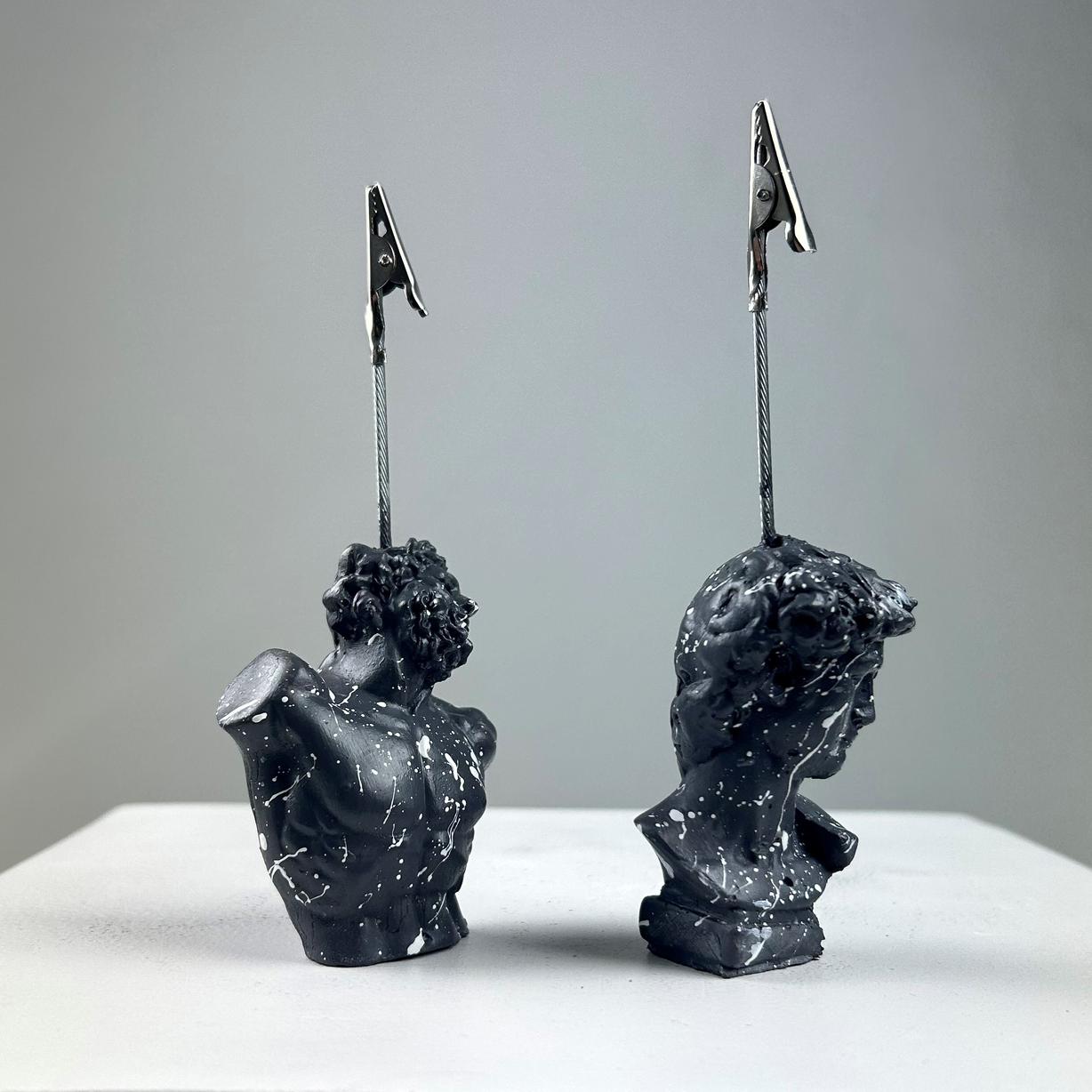 David Laocoon White Splash 2'li Heykel Not Tutucu Set