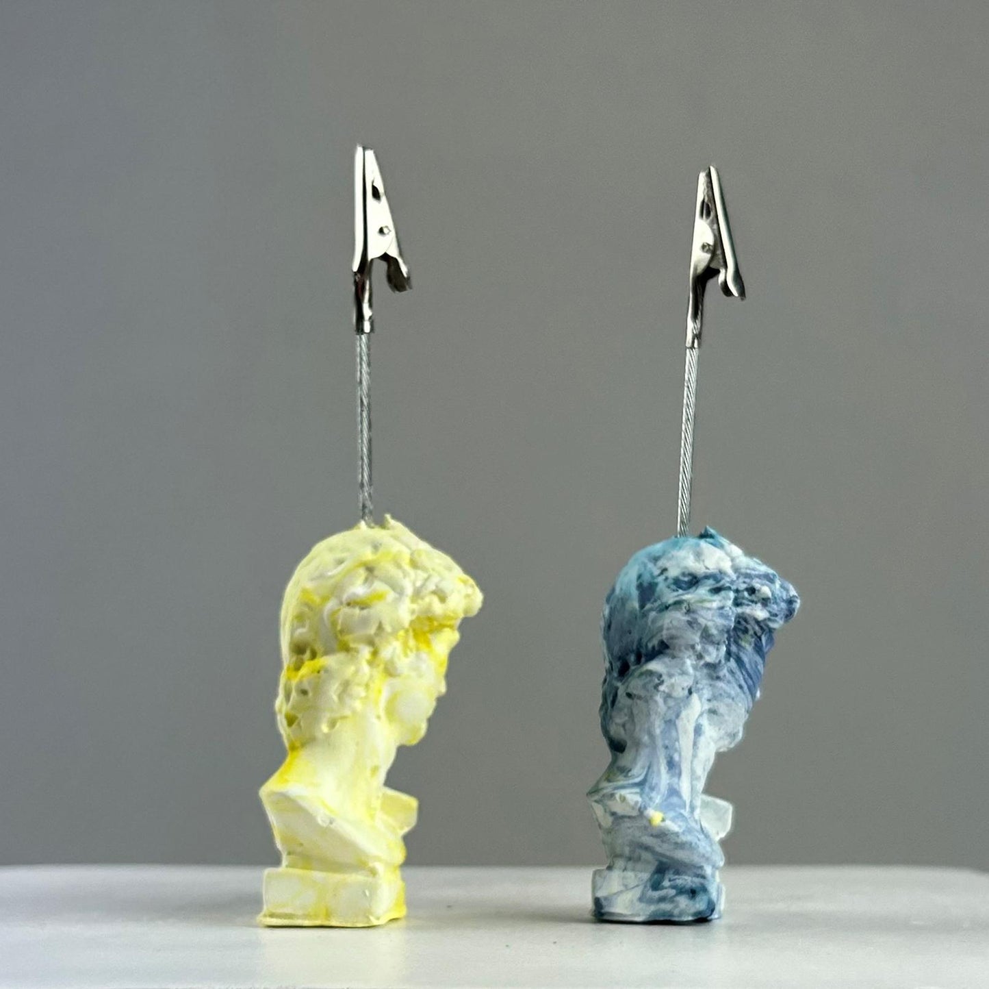 David Yellowish Blue Wave 2'li Not Tutucu Set