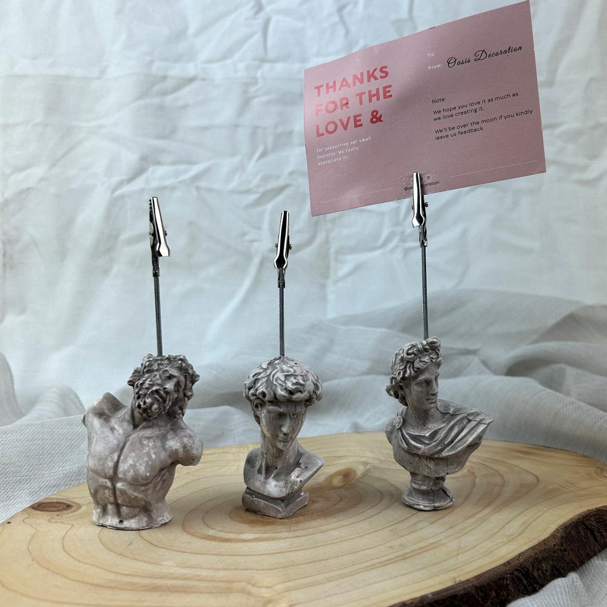 Eskitme David, Laocoon ve Apollo 3'lü Heykel Not Tutucu Set