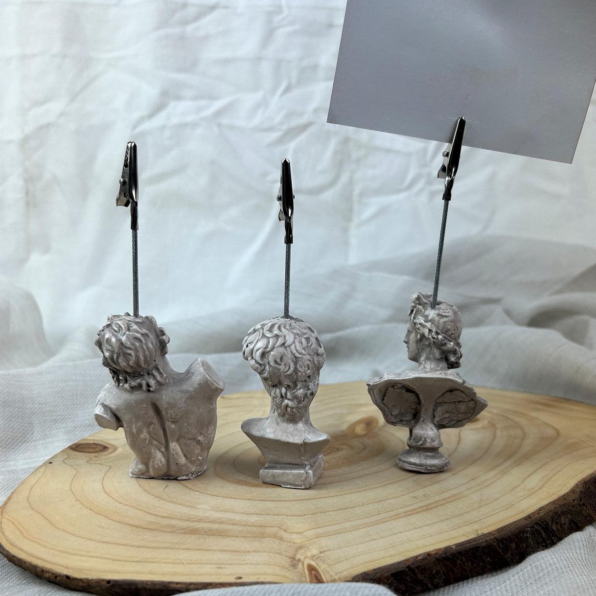 Eskitme David, Laocoon ve Apollo 3'lü Heykel Not Tutucu Set