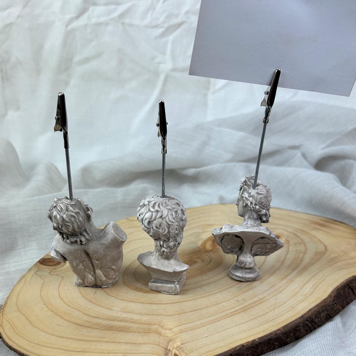Eskitme David, Laocoon ve Apollo 3'lü Heykel Not Tutucu Set