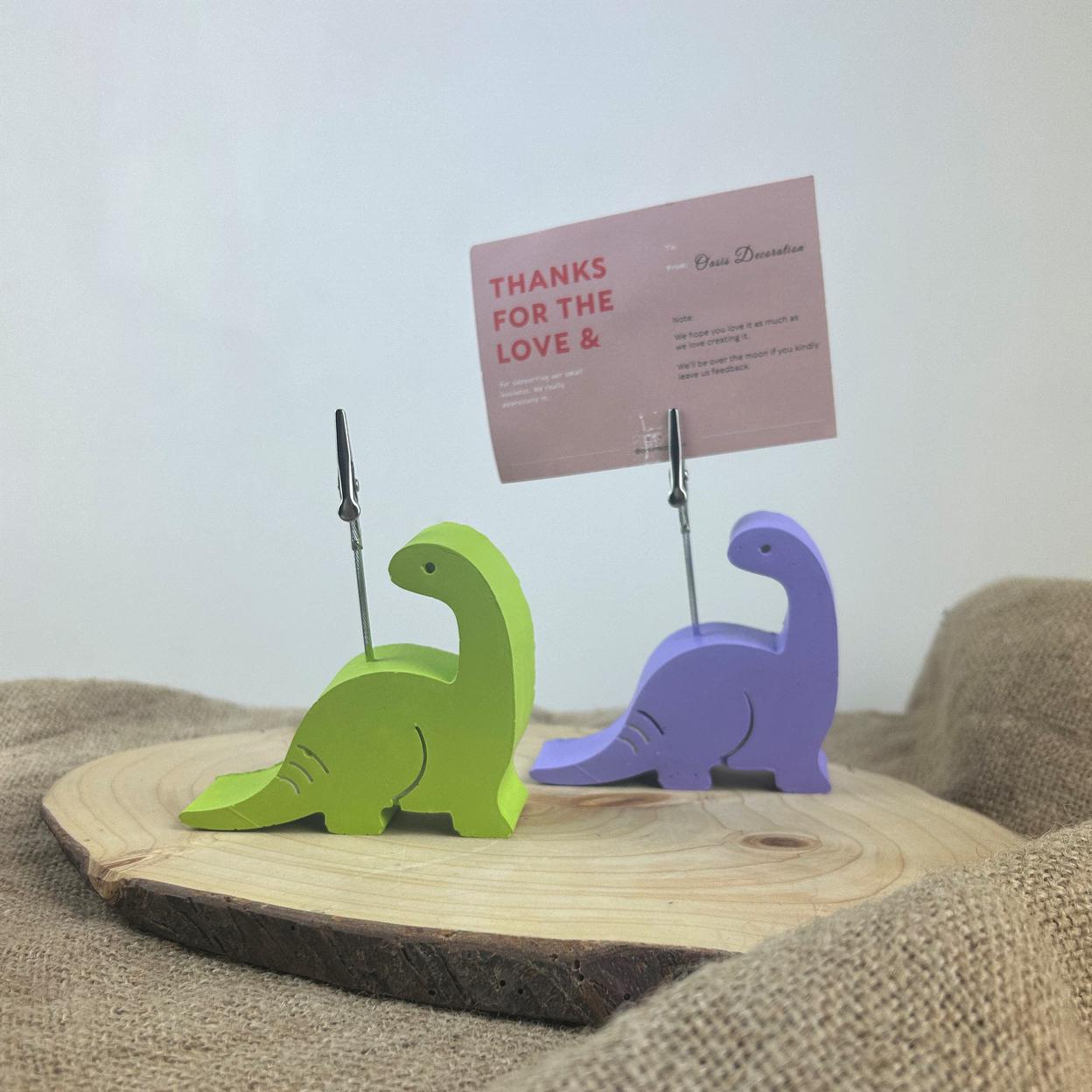 Lila Yeşil Plesiosaurus Dinazorlar 2'li Not Tutucu Set