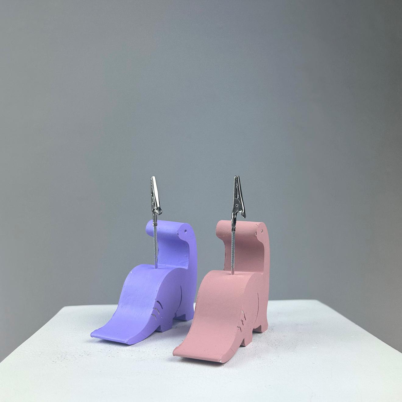 Lila Pembe Plesiosaurus Dinazorlar 2'li Not Tutucu Set