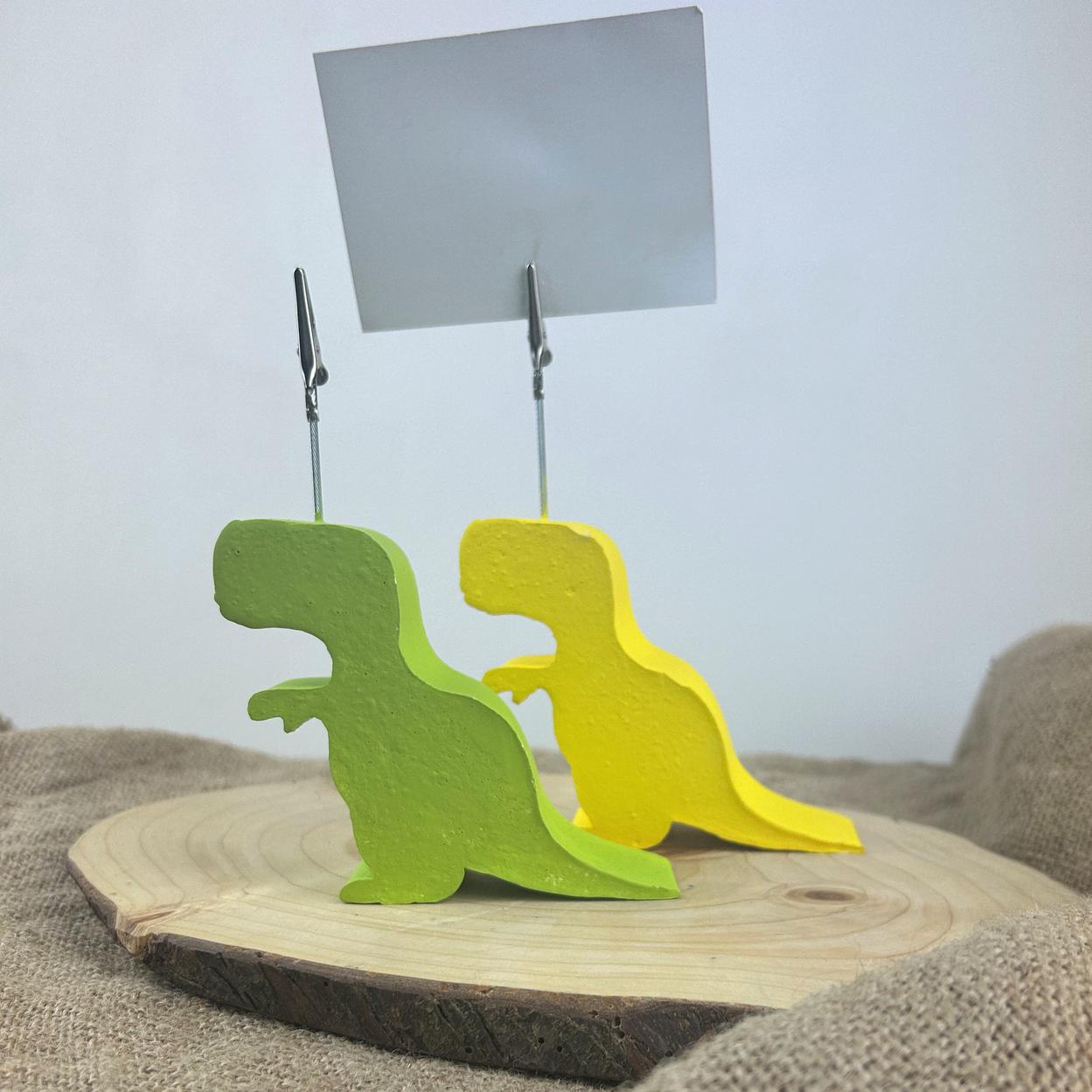 Sarı Yeşil Tyrannosaurus Rex Dinazorlar 2'li Not Tutucu Set