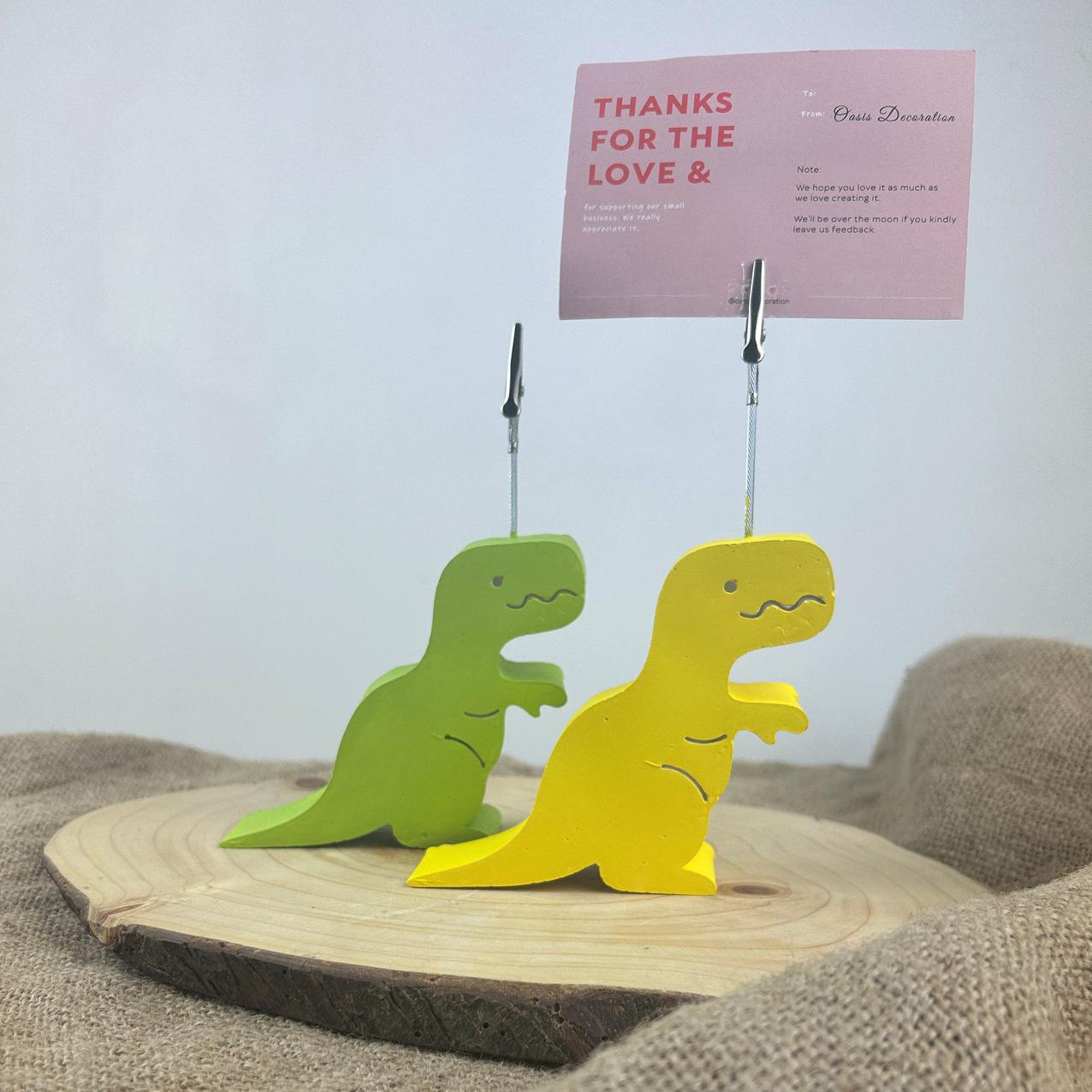 Sarı Yeşil Tyrannosaurus Rex Dinazorlar 2'li Not Tutucu Set