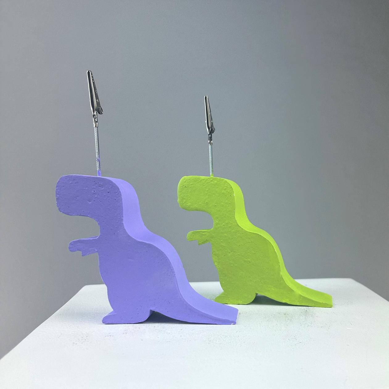 Lila Yeşil Tyrannosaurus Rex Dinazorlar 2'li Not Tutucu Set