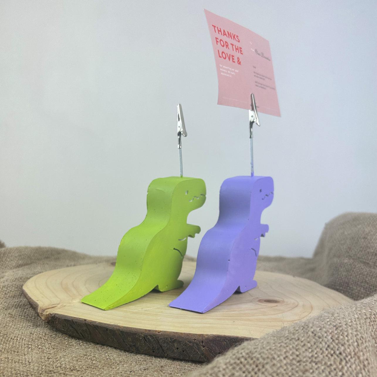 Lila Yeşil Tyrannosaurus Rex Dinazorlar 2'li Not Tutucu Set