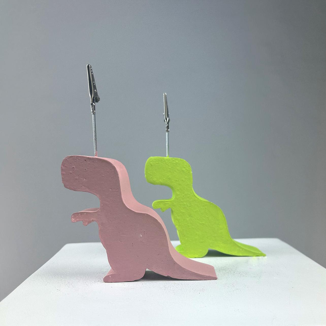 Pembe Yeşil Tyrannosaurus Rex Dinazorlar 2'li Not Tutucu Set