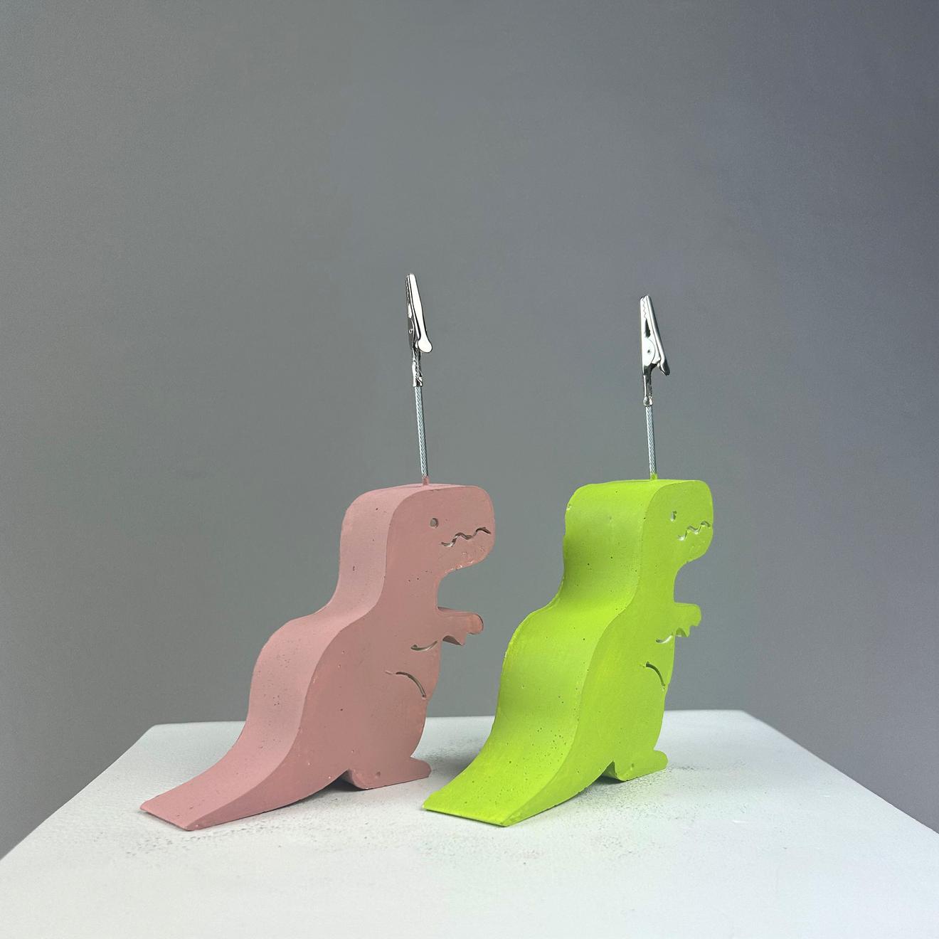 Pembe Yeşil Tyrannosaurus Rex Dinazorlar 2'li Not Tutucu Set