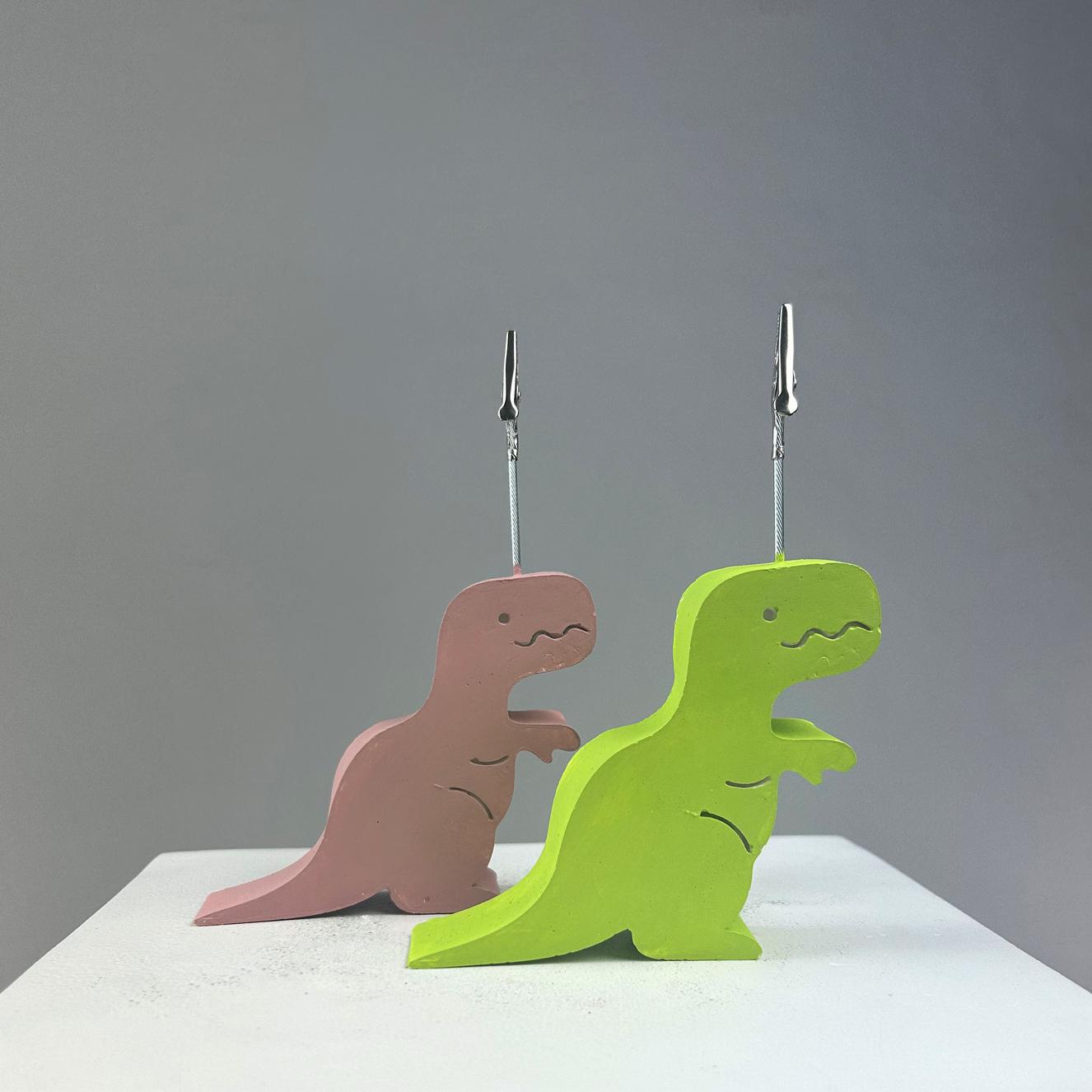 Pembe Yeşil Tyrannosaurus Rex Dinazorlar 2'li Not Tutucu Set