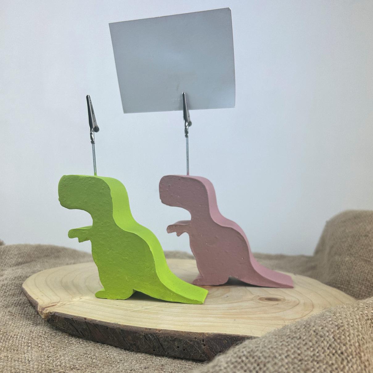Pembe Yeşil Tyrannosaurus Rex Dinazorlar 2'li Not Tutucu Set