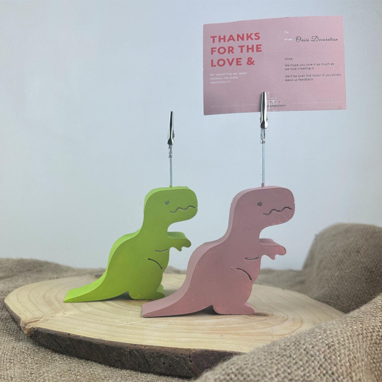Pembe Yeşil Tyrannosaurus Rex Dinazorlar 2'li Not Tutucu Set