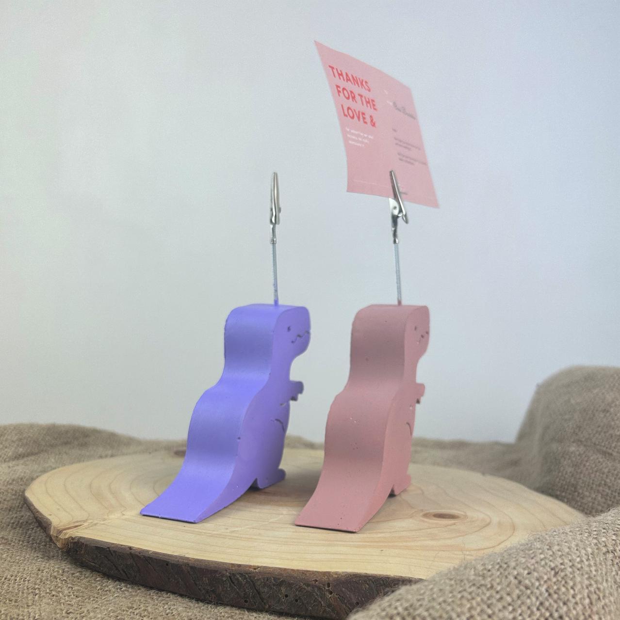 Pembe Lila Tyrannosaurus Rex Dinazorlar 2'li Not Tutucu Set