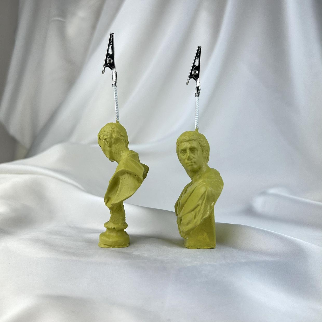 Küf Yeşili Michelangelo ve Brutus Heykel 2'li Not Tutucu Set