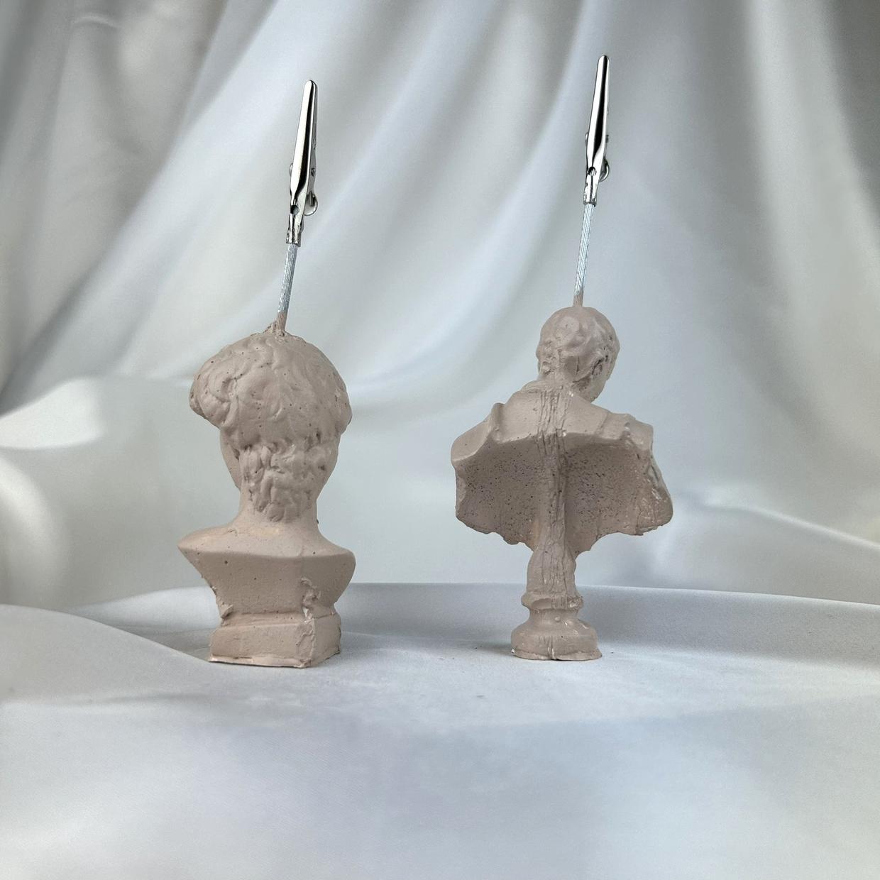 Krem Michelangelo ve David Heykel 2'li Not Tutucu Set