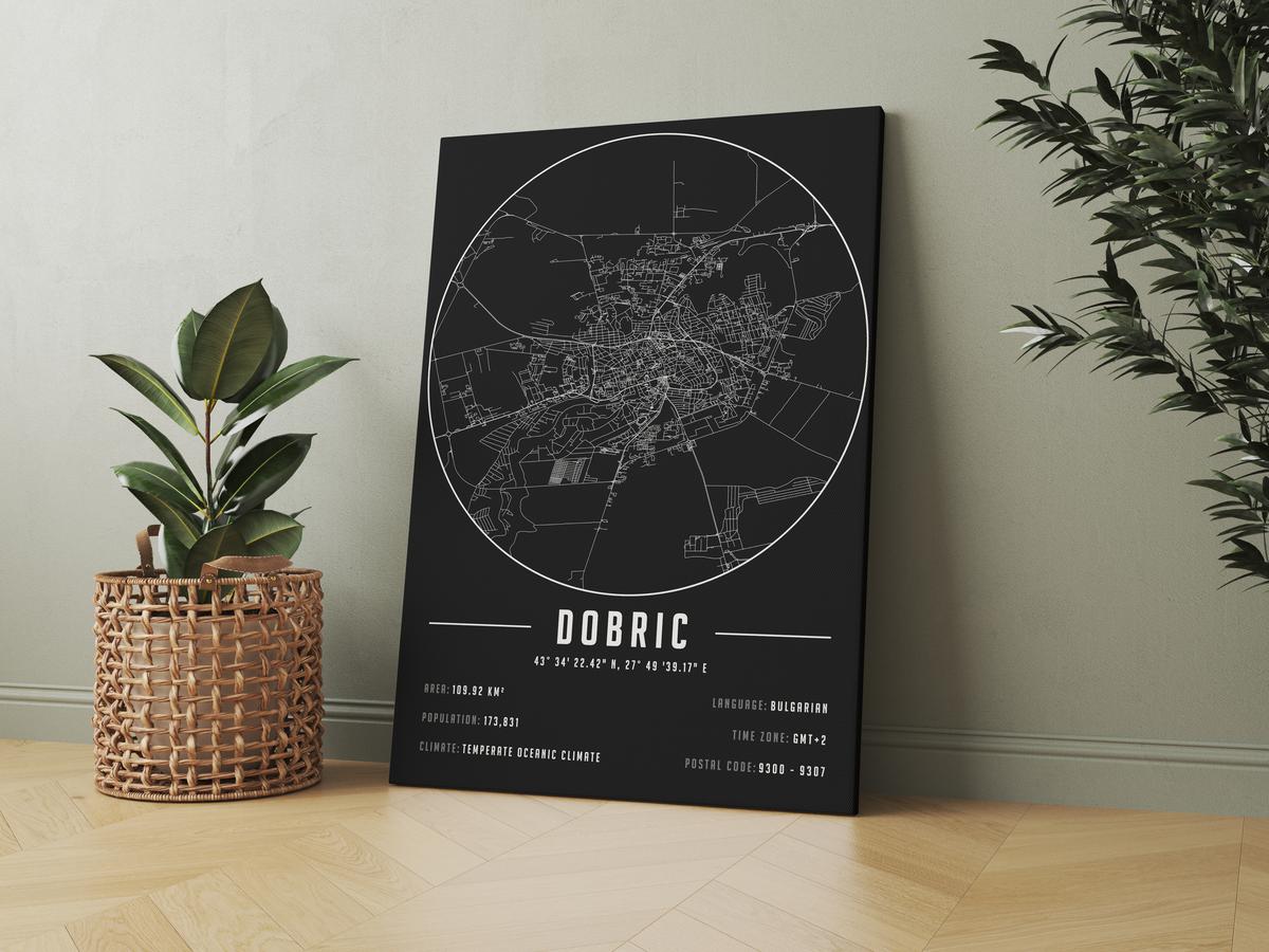 Dobric temalı kanvas tablo, 50x70 cm, siyah beyaz, ahşap çerçeveli, modern minimalist duvar dekorasyonu için ideal tasarım