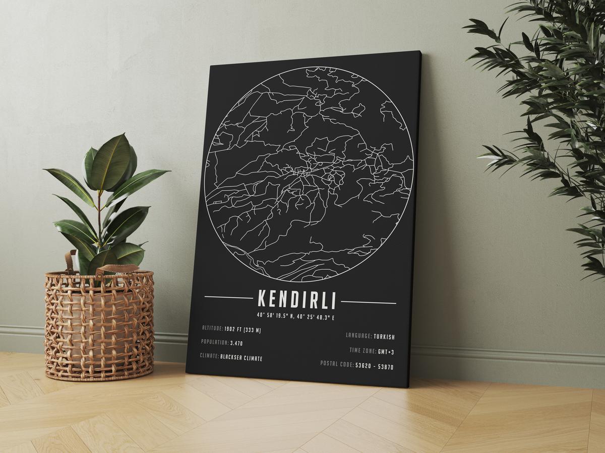 Kendirli temalı kanvas tablo, 50x70 cm, siyah beyaz, ahşap çerçeveli, modern minimalist duvar dekorasyonu için ideal tasarım