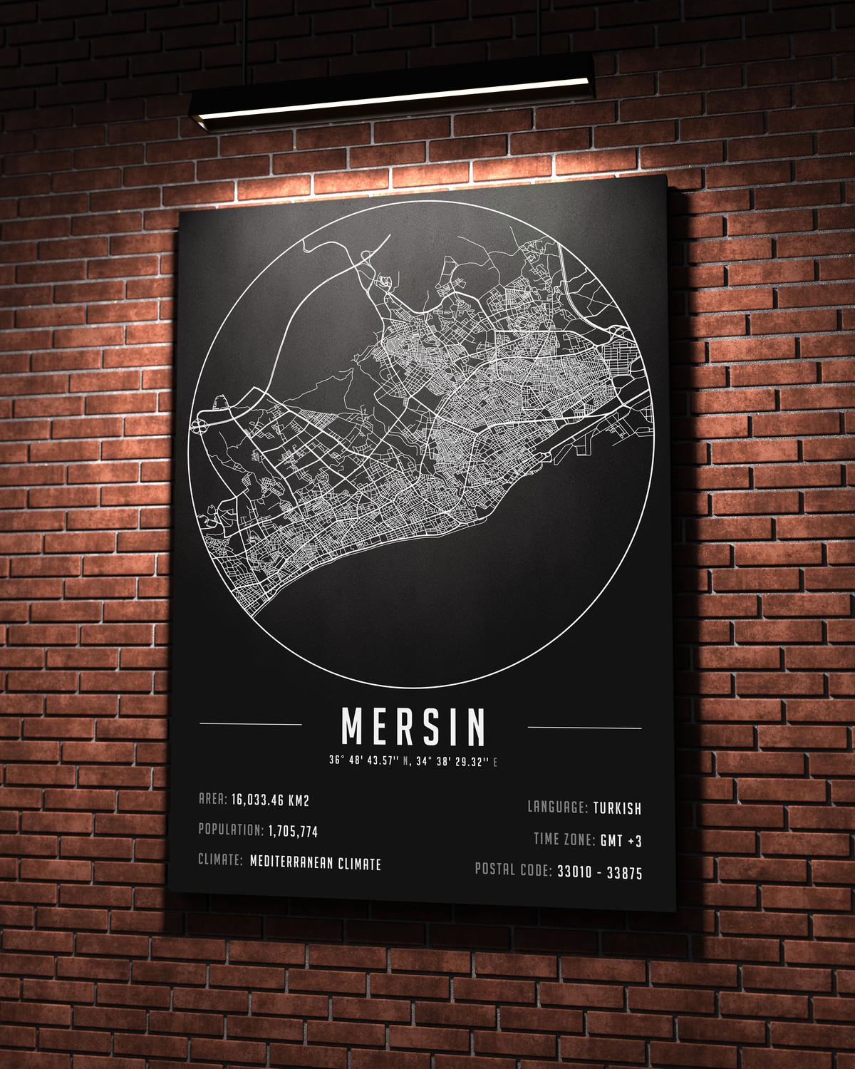 Mersin temalı kanvas tablo, 50x70 cm, siyah beyaz, ahşap çerçeveli, modern minimalist duvar dekorasyonu için ideal tasarım