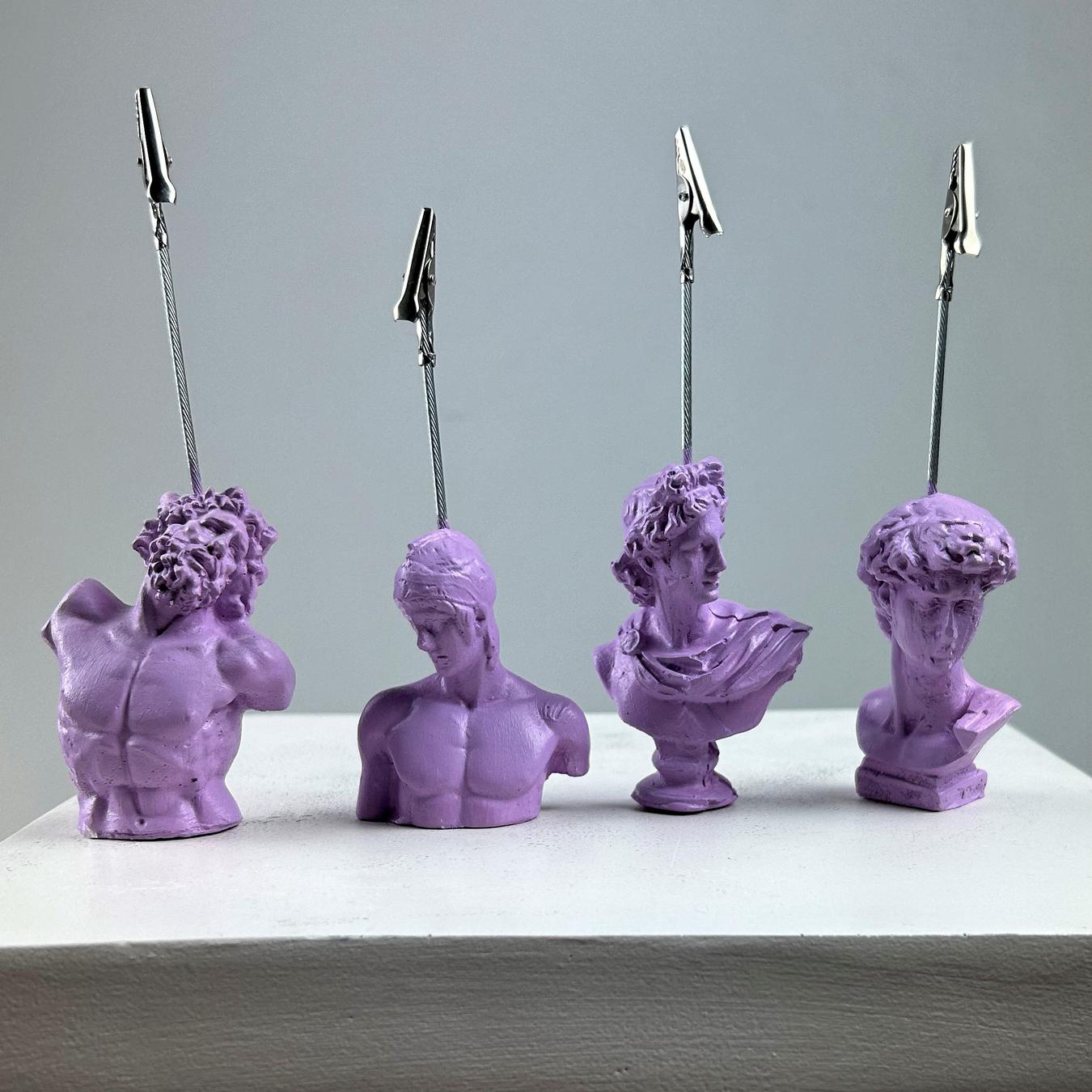 Lila Laocoon, Apollo, David, Ares Heykel Not Tutucu 4'lü Set