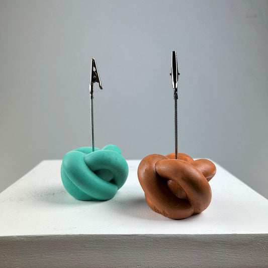 Düğüm 2'li Not Tutucu Set (Buz yeşili - Terracota)