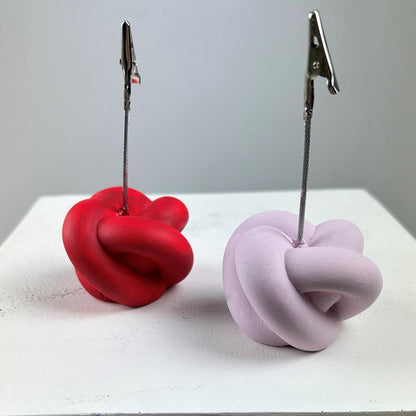 Düğüm 2'li Not Tutucu Set (Pembe - Kırmızı )