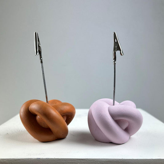 Düğüm 2'li Not Tutucu Set (Pembe - Terracota)