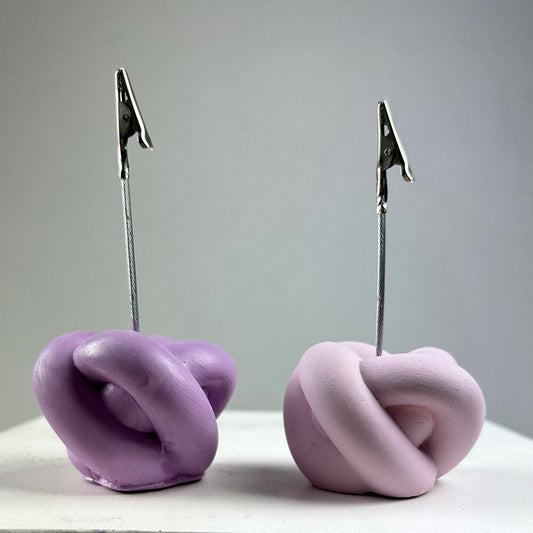Düğüm 2'li Not Tutucu Set (Pembe - Lila)