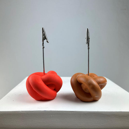 Düğüm 2'li Not Tutucu Set (Mercan - Terracota)