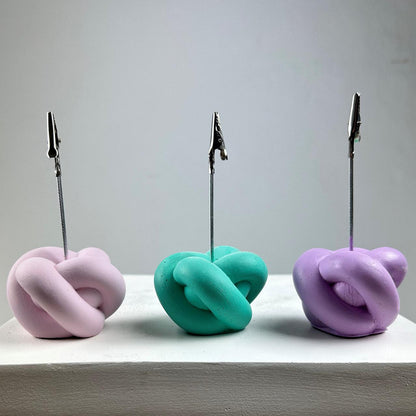 Düğüm 3'lü  Not Tutucu Set (Pembe - Buz yeşili - Lila )