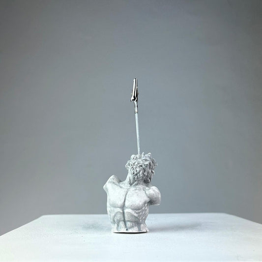Gri Eskitme Laocoon Heykel Not Tutucu