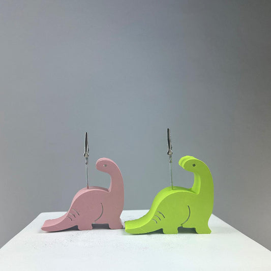 Yeşil Pembe Plesiosaurus  Dinazorlar 2'li Not Tutucu Set