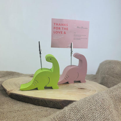 Yeşil Pembe Plesiosaurus  Dinazorlar 2'li Not Tutucu Set