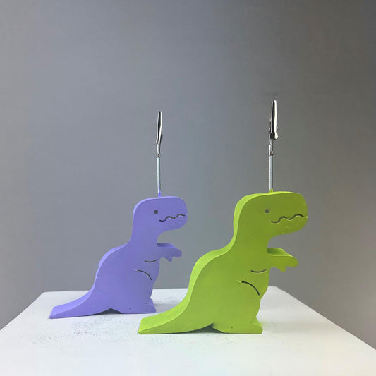Lila Yeşil Tyrannosaurus Rex  Dinazorlar 2'li Not Tutucu Set