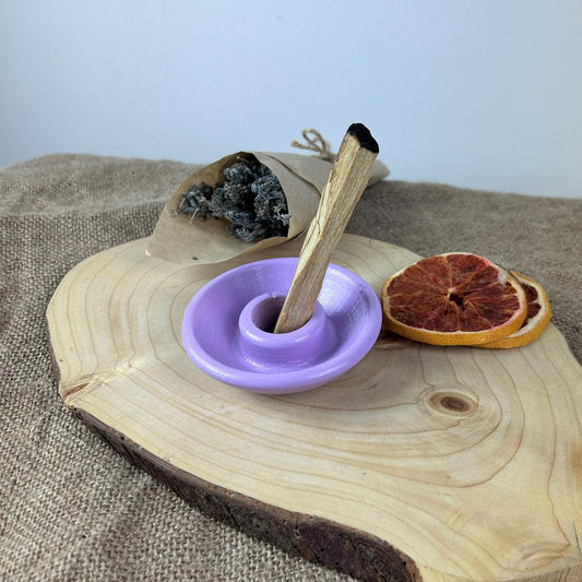 Lila Beton Palo Santo Tütsülük, Ağaç ve Çubuk Tütsü İçin Tütsü Tabağı