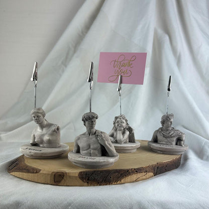 Vizon Eskitme David, Venus, Apollo ve Cupid(Melek) Kaideli Heykel 4'lü Not Tutucu Set