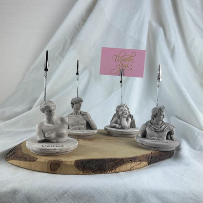Vizon Eskitme David, Venus, Apollo ve Cupid(Melek) Kaideli Heykel 4'lü Not Tutucu Set